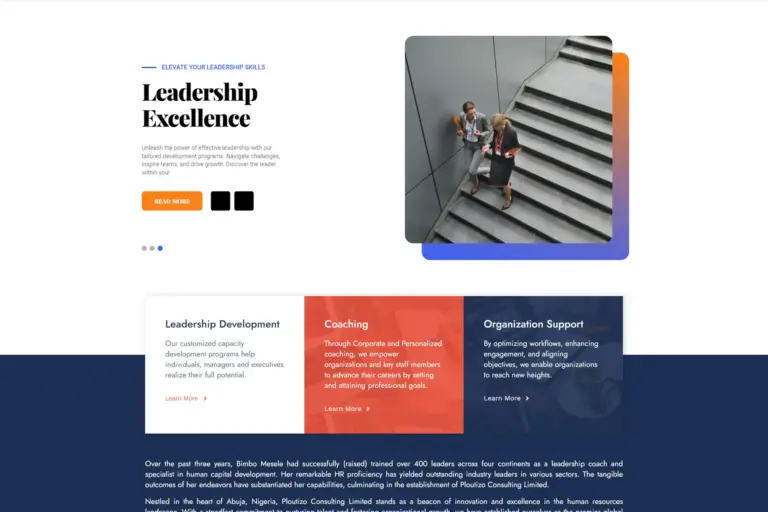 Ploutizo consulting | website deigned by promise Banks | HR solutions